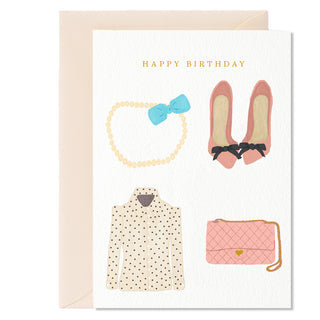 Fashion Birthday Woman  Greeting Card