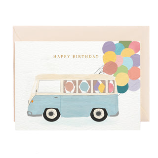 Birthday Bus Greeting Card
