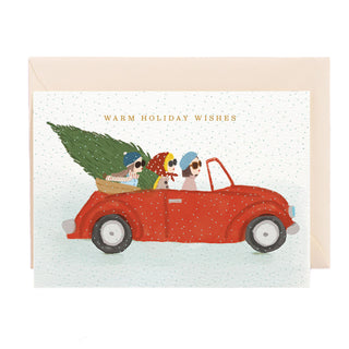 Tarjeta de felicitación con cálidos deseos navideños