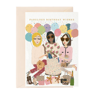 Tarjeta de felicitación con fabulosos deseos de cumpleaños