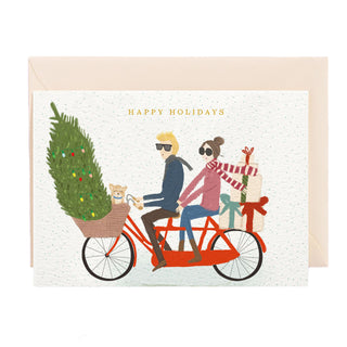 Happy Holidays Tandem Greeting Card