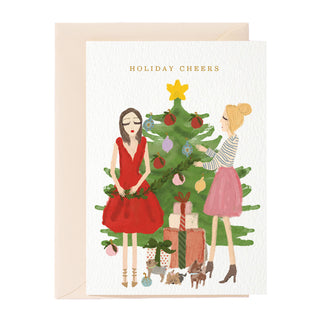 Holiday Cheers Girls Party Greeting Card