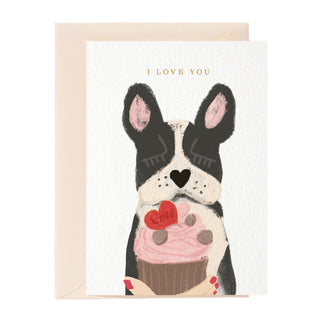 Tarjeta de felicitación "Te amo, perro"