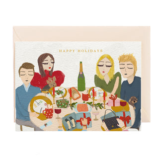 Happy Holidays Dinner Greeting Card