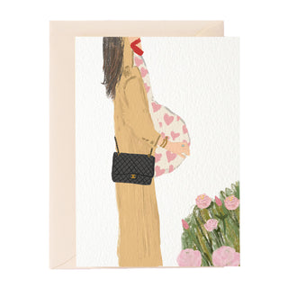 Tarjeta de felicitación esperando al bebé