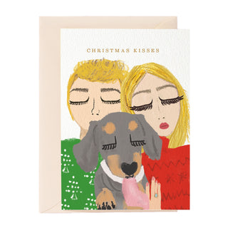 Christmas Kisses Family Greeting Card