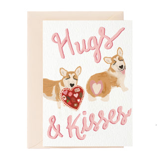 Hugs and Kisses Dogs Greeting Card