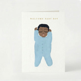 Welcome Baby Boy  Greeting Card