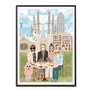 Lámina artística Chicas en Barcelona