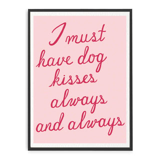 Impresión artística de besos de amor de perro