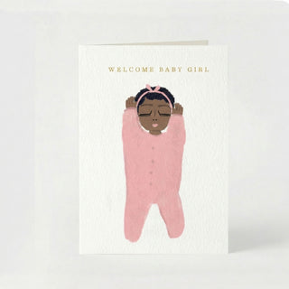 Welcome Baby Girl  Greeting Card