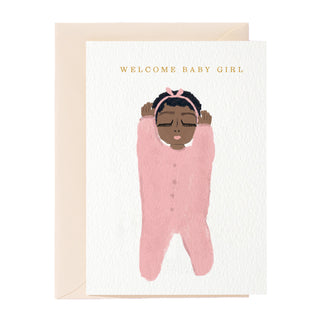 Welcome Baby Girl  Greeting Card