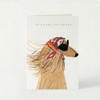 To A Fabulous Friend Dog  Greeting Card