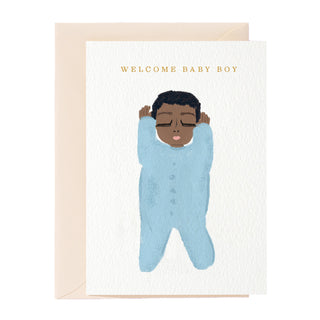 Welcome Baby Boy  Greeting Card