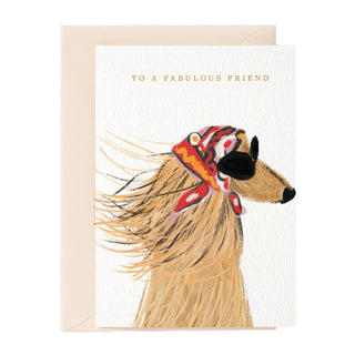 To A Fabulous Friend Dog  Greeting Card
